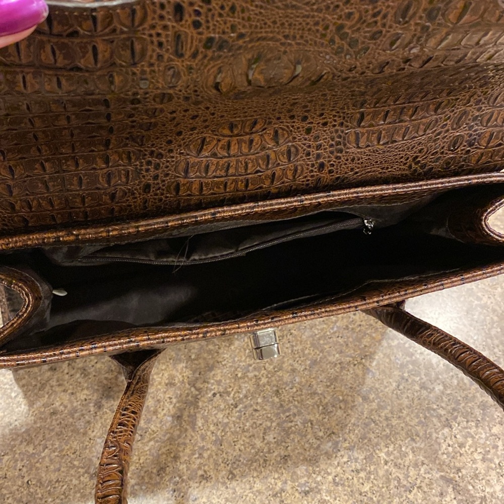 Diva Collection Brown Handbag with Two Handles bag - Picture 12 of 17